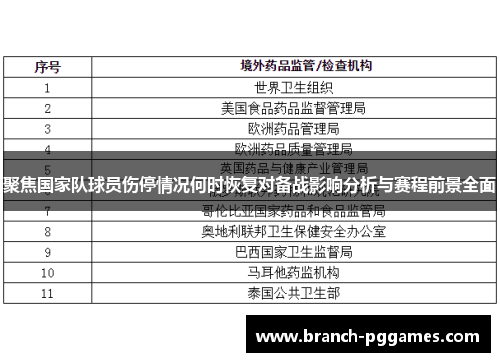 聚焦国家队球员伤停情况何时恢复对备战影响分析与赛程前景全面